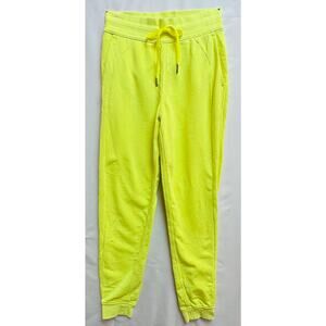 Lululemon Scuba High-Rise French Terry Jogger Neon Highlight Yellow size 4